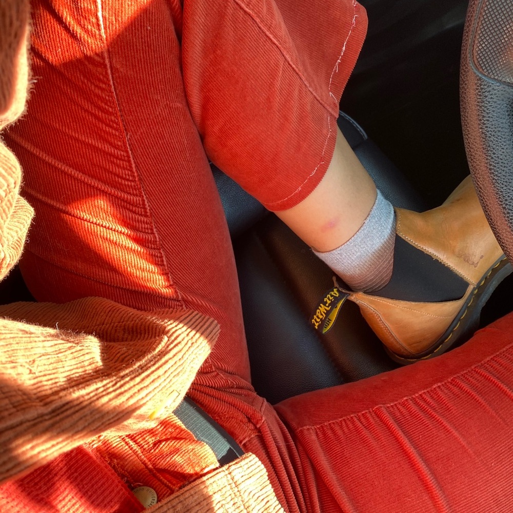 corduroy burnt orange pants